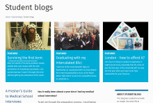 Student Blog home page