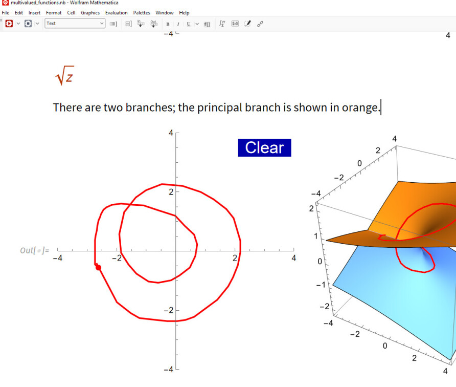 Screenshot of Mathematica software
