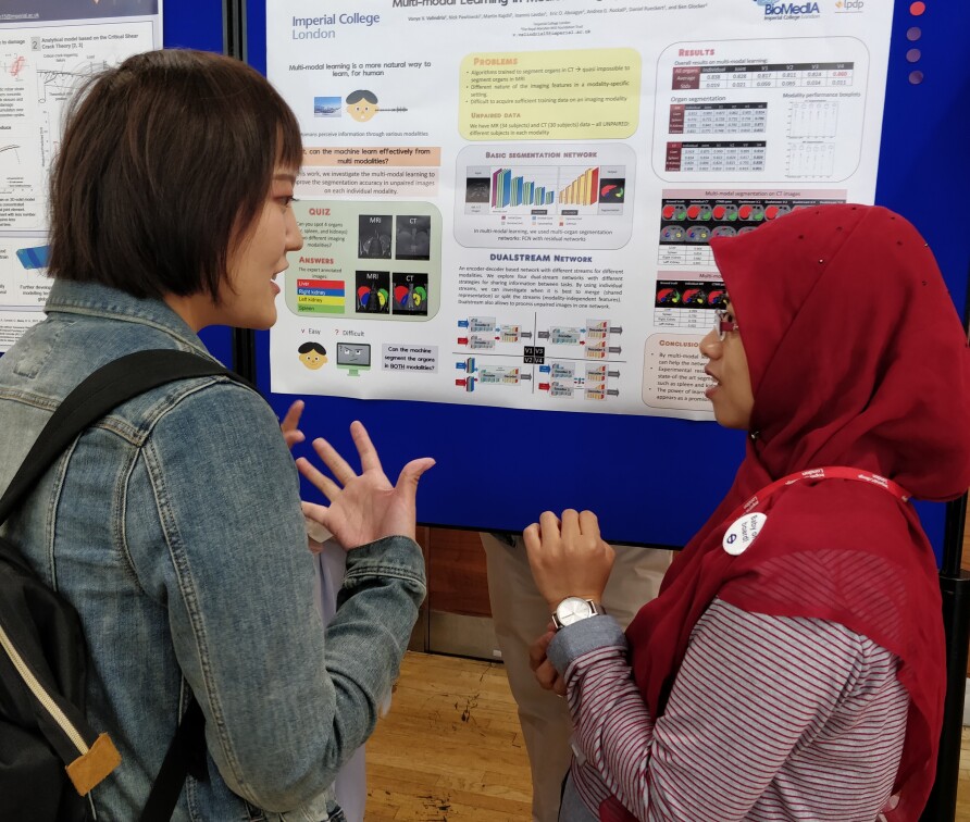 Students at a poster event