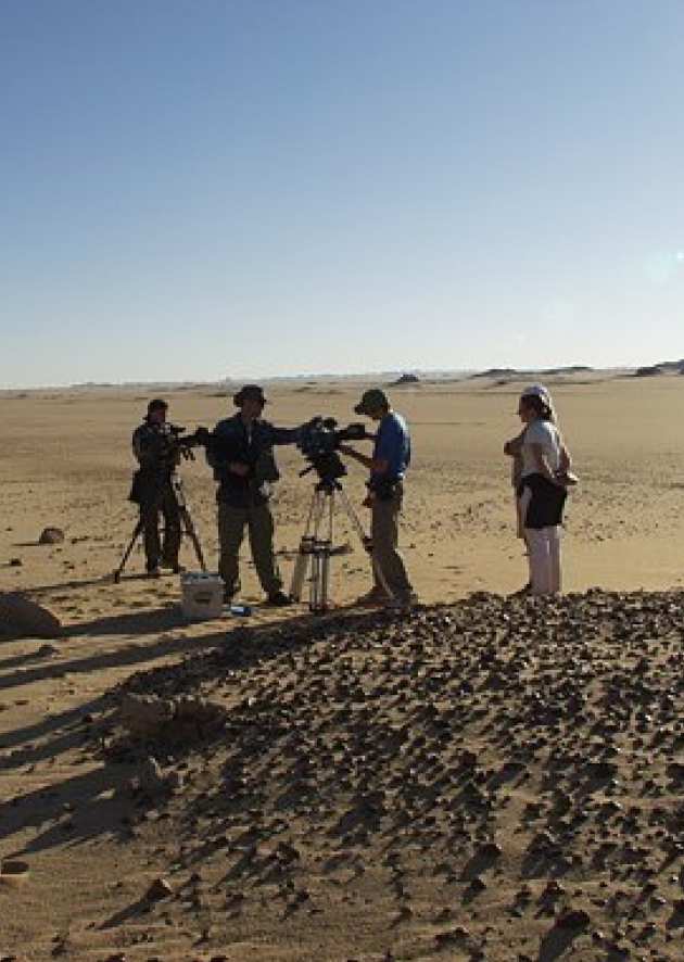 Filming in the Sahara