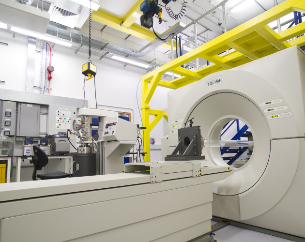 A CT scanner in an imaging laboratory