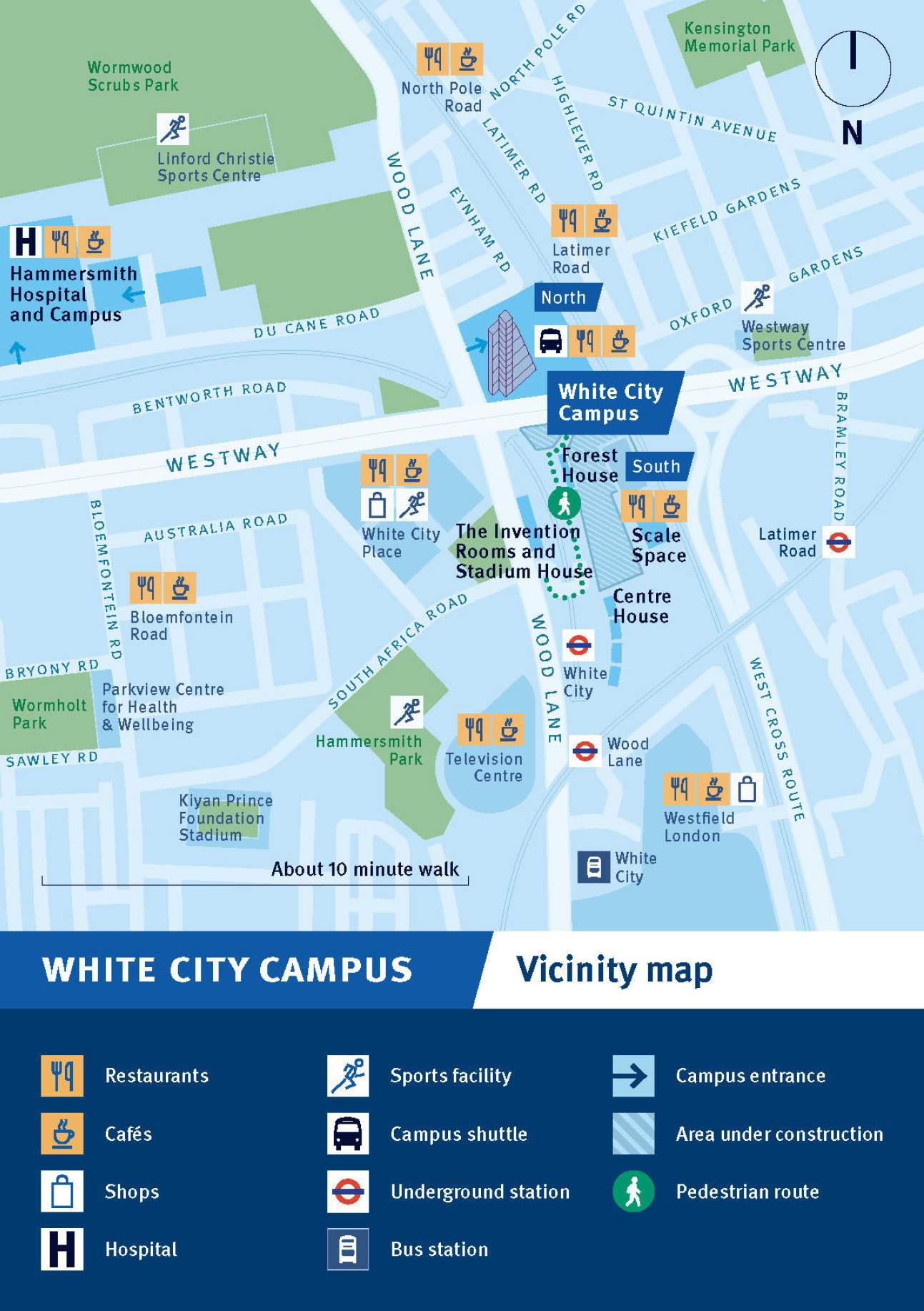 White City Campus vicinity map